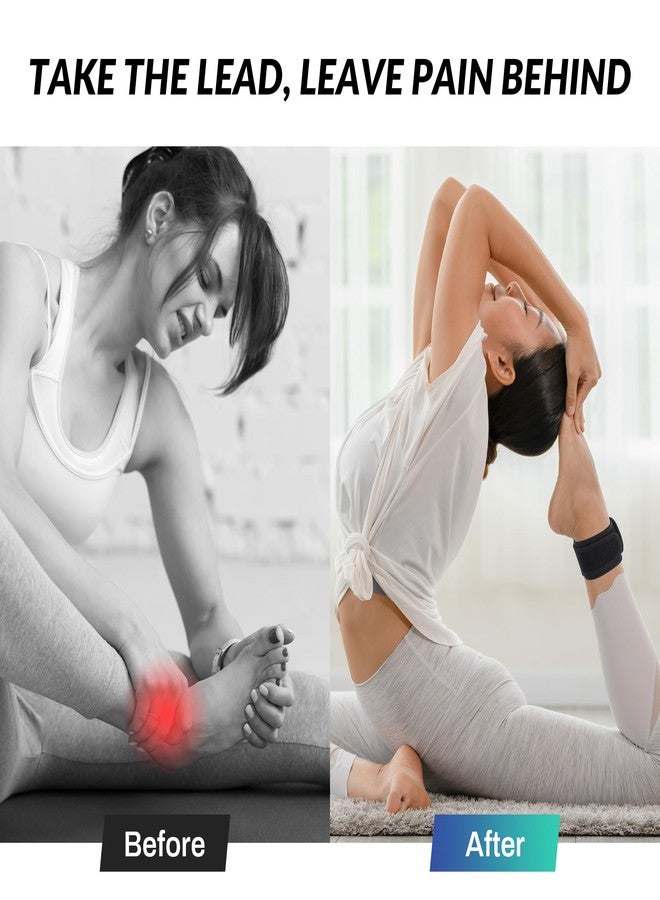 Dreyoo عبوتان من دعامة وتر أخيل المغناطيسية، حزام أخيل قابل للتعديل من 5 إلى 12 بوصة للرجال والنساء، دعامة لدعم وتر أخيل للكاحل لمنع آلام التهاب وتر أخيل، مناسبة للجري وركوب الدراجات والمشي لمسافات طويلة - Image 5